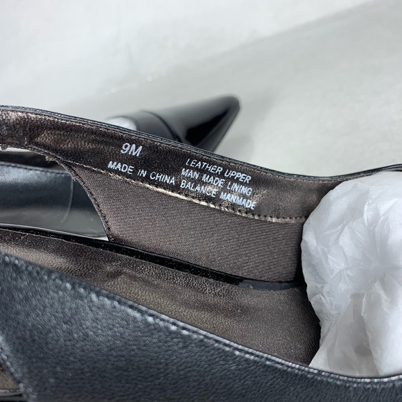 NIB David Tate Women’s Genesis Slingback Pointy Toe Heel in Black Sz 9M - Picture 8 of 11